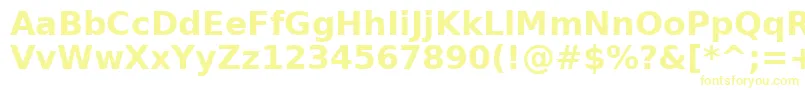 AeAlmothnnaBold Font – Yellow Fonts on White Background