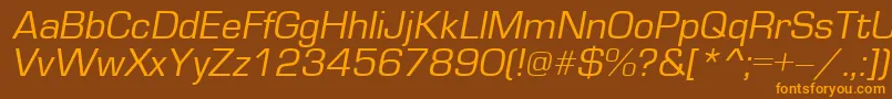 EuroI Font – Orange Fonts on Brown Background