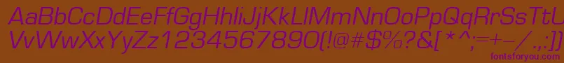 EuroI Font – Purple Fonts on Brown Background