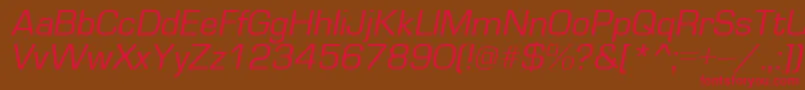 EuroI Font – Red Fonts on Brown Background