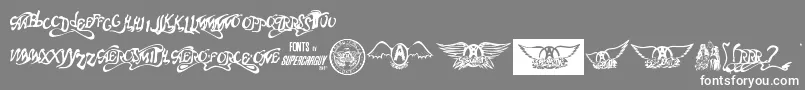 AeroВ·fontВ·one Font – White Fonts on Gray Background