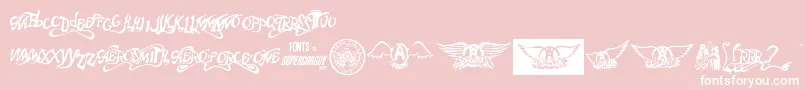 Czcionka AeroВ·fontВ·one – białe czcionki na różowym tle