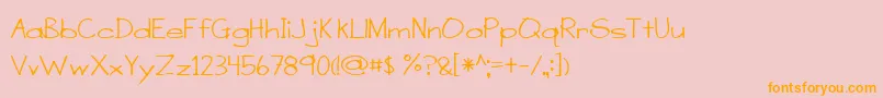 BmdASensibleArmadillo Font – Orange Fonts on Pink Background