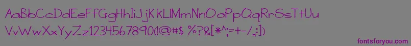BmdASensibleArmadillo Font – Purple Fonts on Gray Background