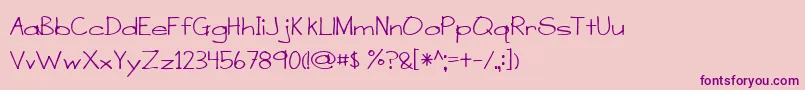 BmdASensibleArmadillo Font – Purple Fonts on Pink Background