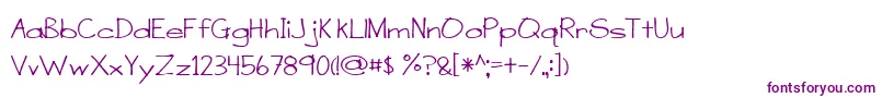 BmdASensibleArmadillo Font – Purple Fonts on White Background