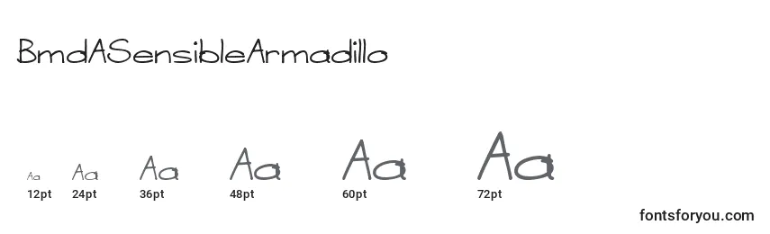Размеры шрифта BmdASensibleArmadillo