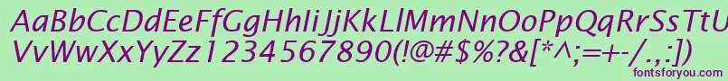 fuente InsightSansSsiItalic – Fuentes Moradas Sobre Fondo Verde