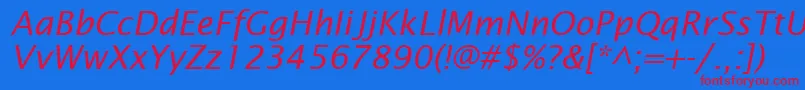 InsightSansSsiItalic Font – Red Fonts on Blue Background