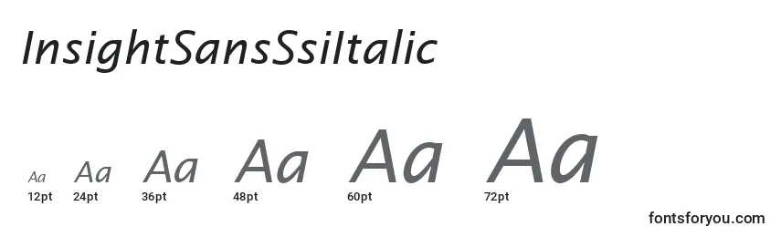 Размеры шрифта InsightSansSsiItalic