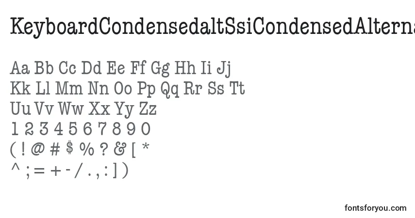 Шрифт KeyboardCondensedaltSsiCondensedAlternate – алфавит, цифры, специальные символы