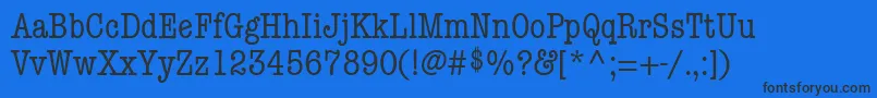 KeyboardCondensedaltSsiCondensedAlternate Font – Black Fonts on Blue Background