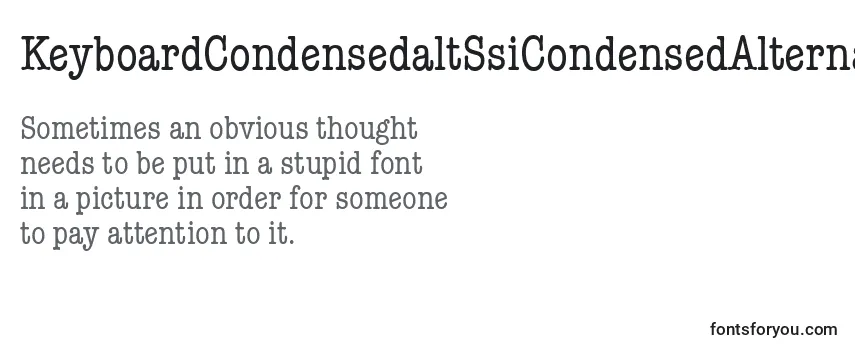 KeyboardCondensedaltSsiCondensedAlternate Font