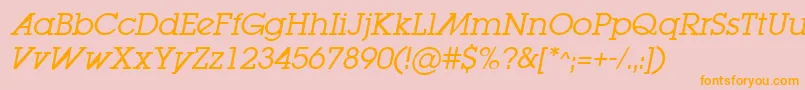 LugabookadBookOblique Font – Orange Fonts on Pink Background