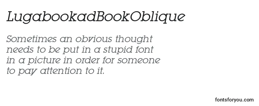 LugabookadBookOblique Font