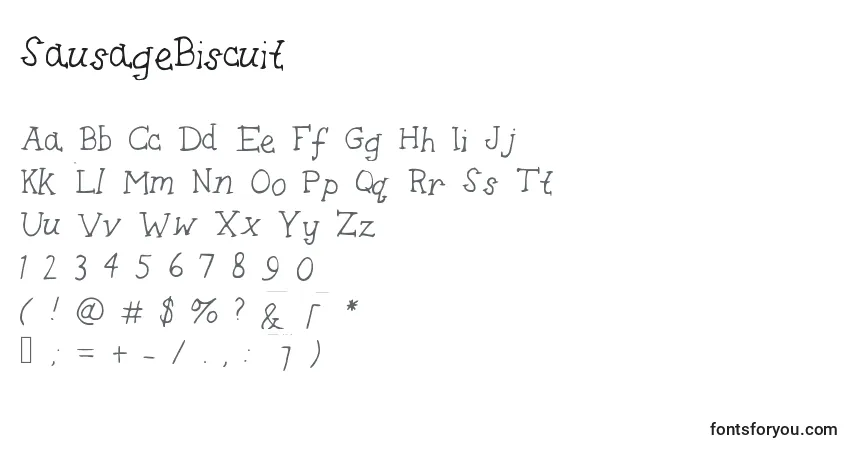 Fuente SausageBiscuit - alfabeto, números, caracteres especiales