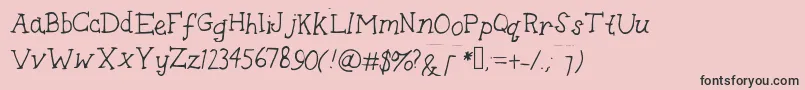SausageBiscuit Font – Black Fonts on Pink Background
