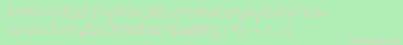 SausageBiscuit Font – Pink Fonts on Green Background