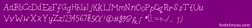 SausageBiscuit Font – Pink Fonts on Purple Background