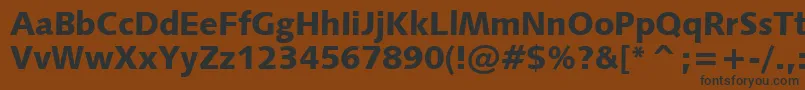 Humanist531BlackBt Font – Black Fonts on Brown Background