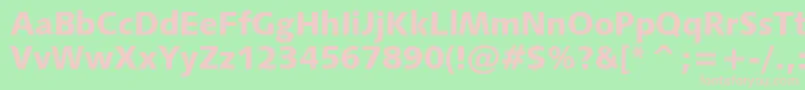 Humanist531BlackBt Font – Pink Fonts on Green Background