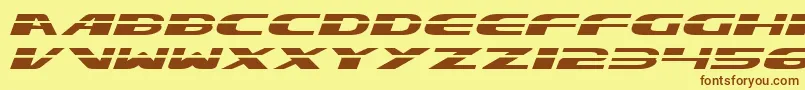 Шрифт Excelerate – коричневые шрифты на жёлтом фоне