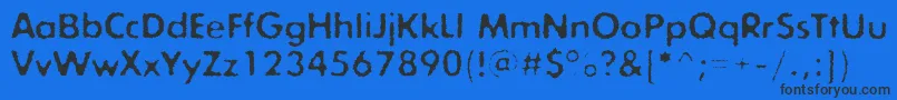 Exposureroughonec Font – Black Fonts on Blue Background