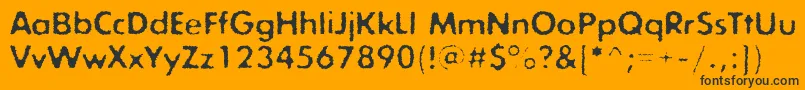 Exposureroughonec Font – Black Fonts on Orange Background
