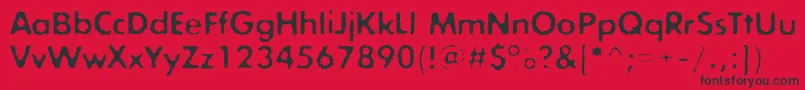 Exposureroughonec Font – Black Fonts on Red Background