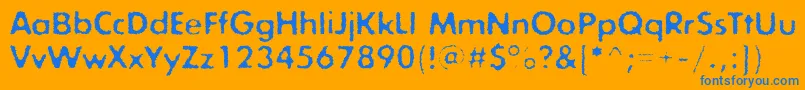 Exposureroughonec Font – Blue Fonts on Orange Background
