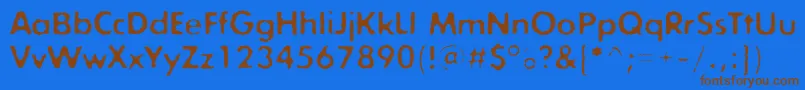 Exposureroughonec Font – Brown Fonts on Blue Background
