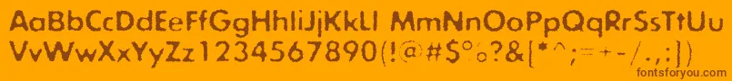 Exposureroughonec Font – Brown Fonts on Orange Background