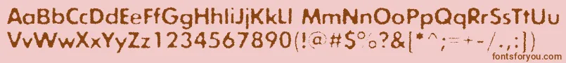 Exposureroughonec Font – Brown Fonts on Pink Background
