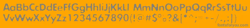 Exposureroughonec Font – Gray Fonts on Orange Background