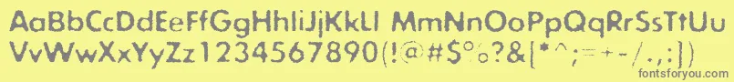 Exposureroughonec Font – Gray Fonts on Yellow Background