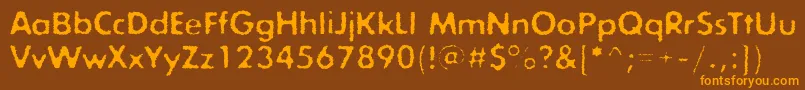 Exposureroughonec Font – Orange Fonts on Brown Background