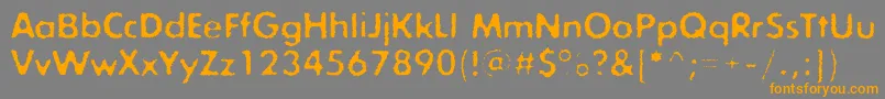 Exposureroughonec Font – Orange Fonts on Gray Background