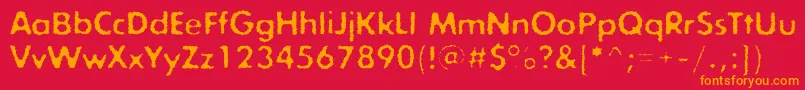 Exposureroughonec Font – Orange Fonts on Red Background