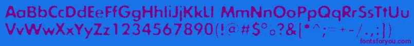 Exposureroughonec Font – Purple Fonts on Blue Background