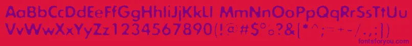 Exposureroughonec Font – Purple Fonts on Red Background