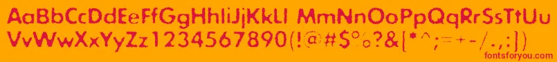 Exposureroughonec Font – Red Fonts on Orange Background