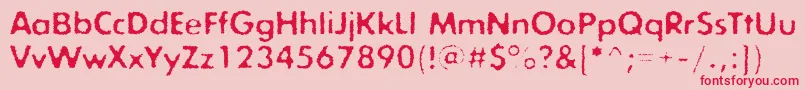 Exposureroughonec Font – Red Fonts on Pink Background