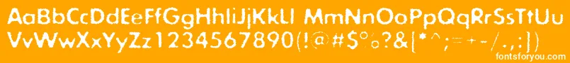 Exposureroughonec Font – White Fonts on Orange Background