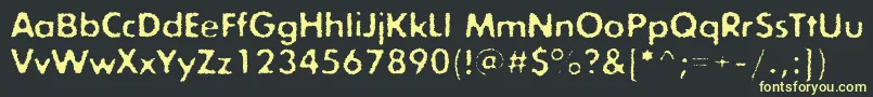 Exposureroughonec Font – Yellow Fonts on Black Background