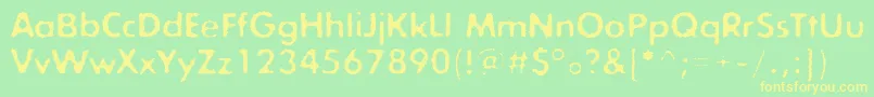Exposureroughonec Font – Yellow Fonts on Green Background