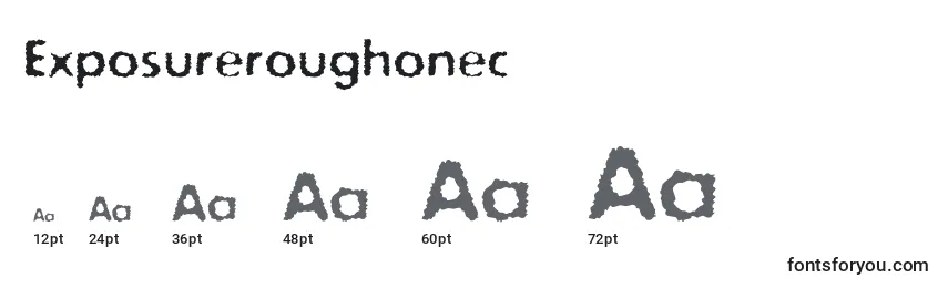 Размеры шрифта Exposureroughonec