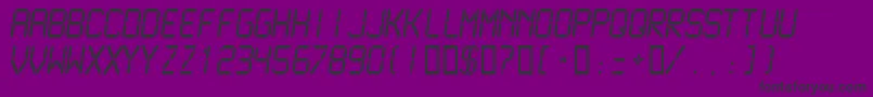 Lcdmono2Normal Font – Black Fonts on Purple Background