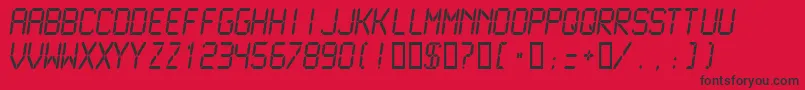 Lcdmono2Normal Font – Black Fonts on Red Background