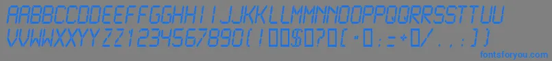 フォントLcdmono2Normal – 灰色の背景に青い文字