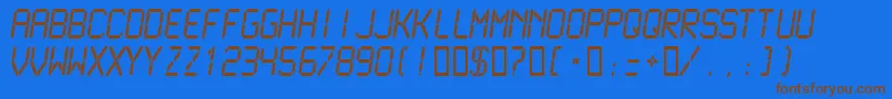 Шрифт Lcdmono2Normal – коричневые шрифты на синем фоне